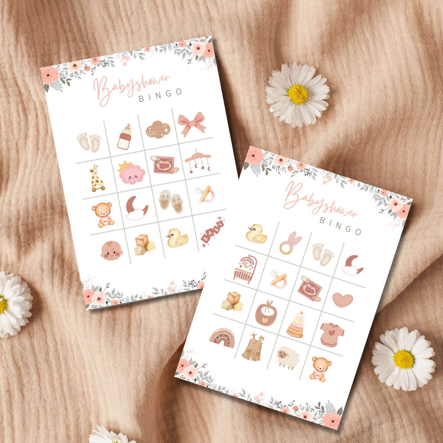 Babyshower bingo - rozen