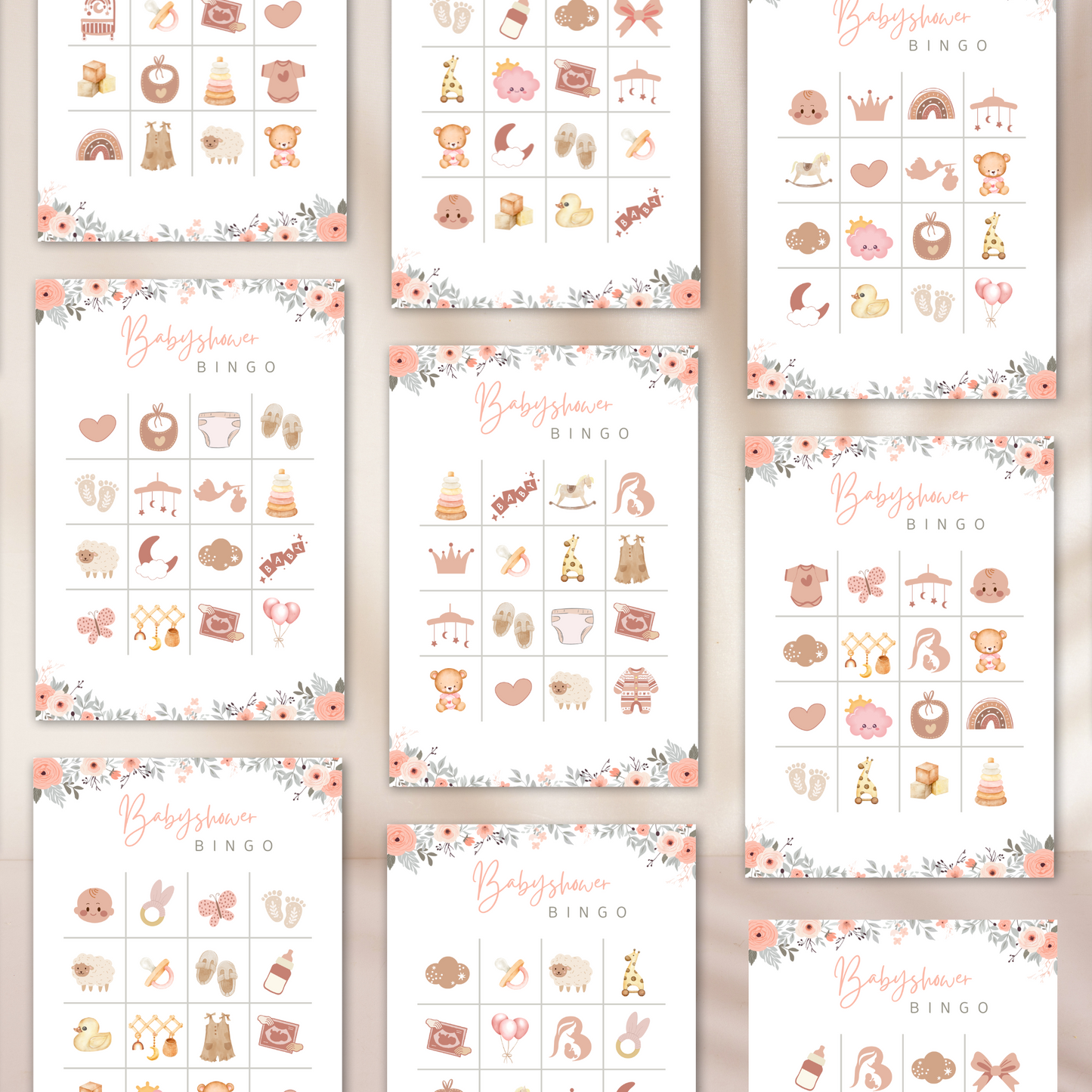 Babyshower bingo - rozen